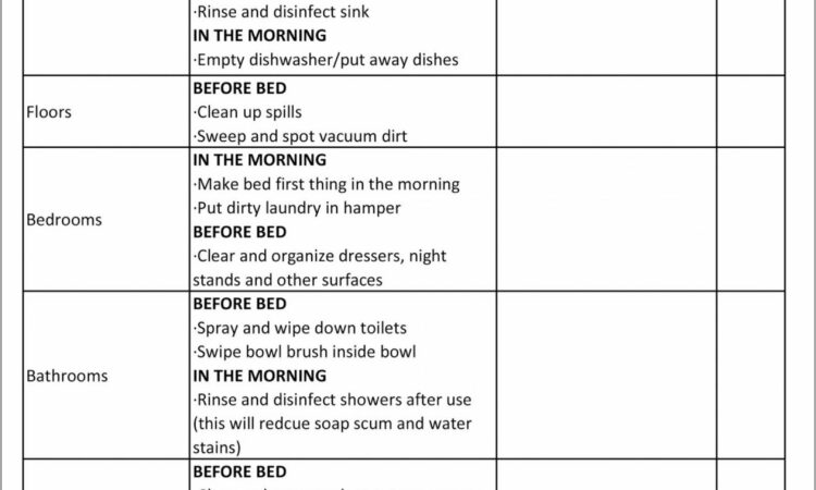 Office Cleaning Checklist Format