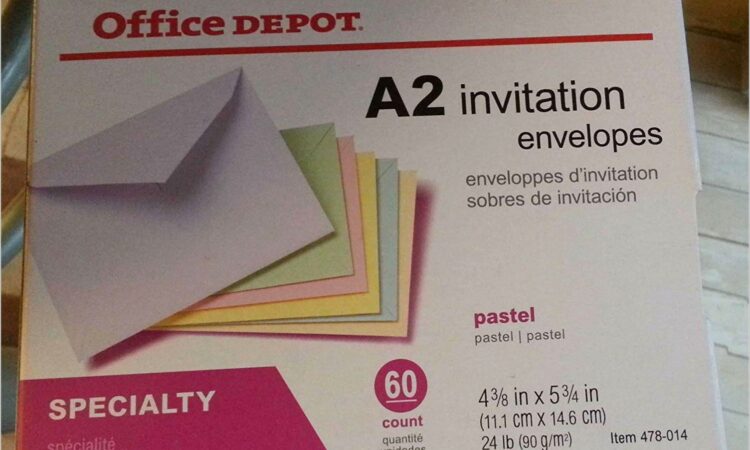 Office Depot A2 Invitation Envelopes