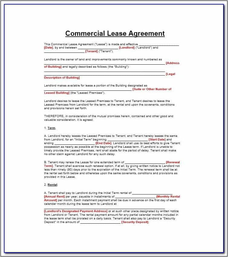 Office Lease Template Free