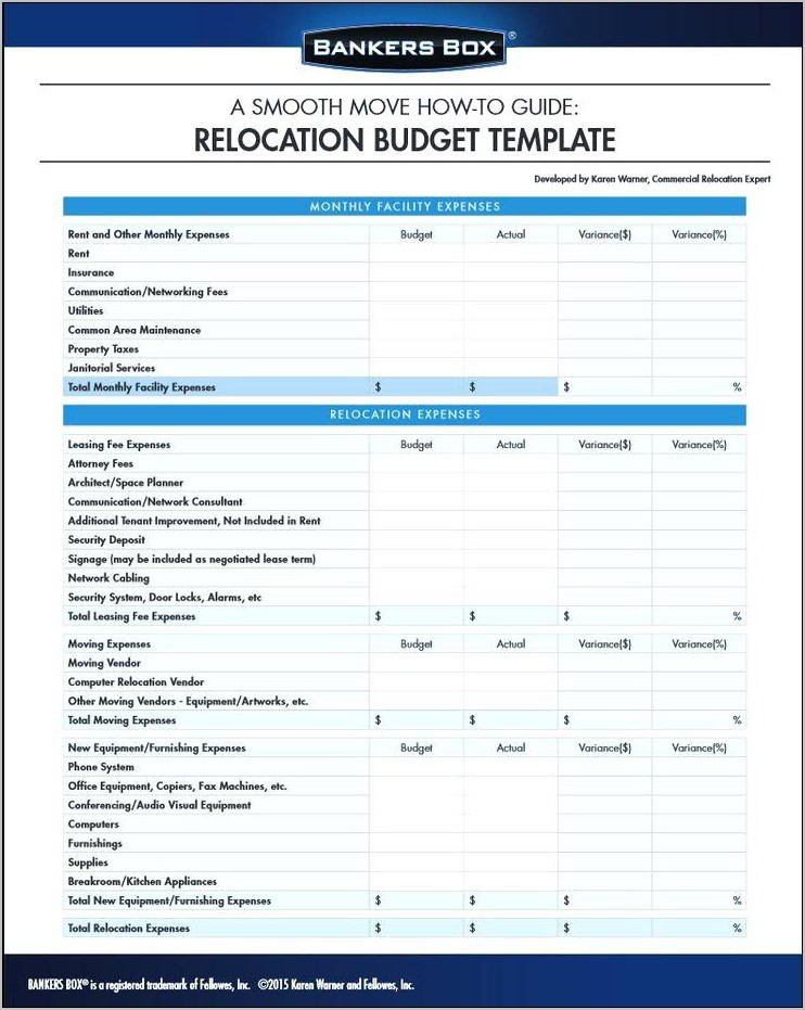 Office Move Communication Plan Template