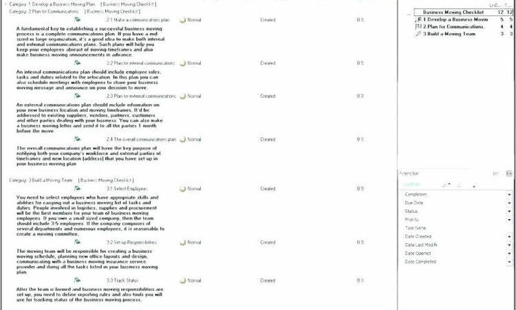 Office Move Planning Template