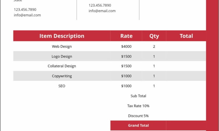 Office Templates Invoice Free