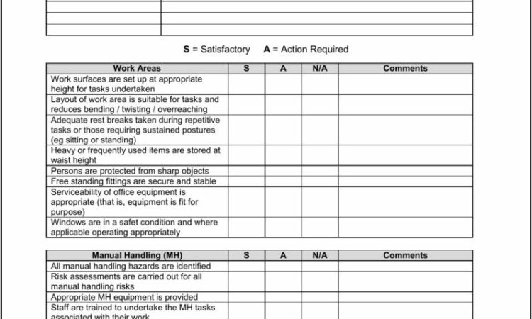 Office Workplace Inspection Checklist Template