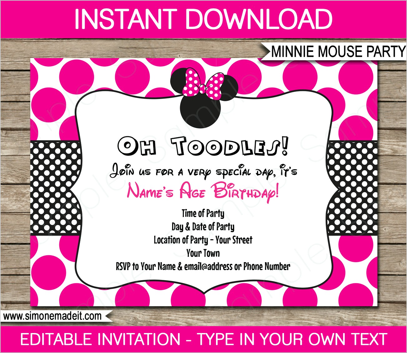 Oh Twodles Online Invitation