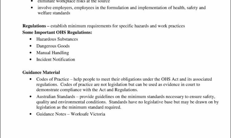 Ohs Risk Assessment Template Victoria