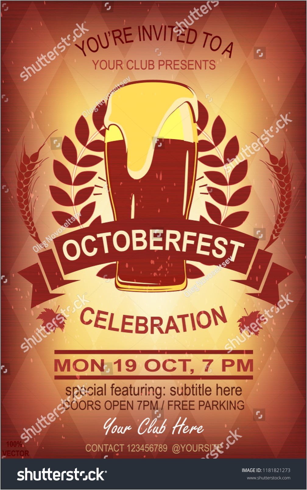 Oktoberfest Invitation Template Free