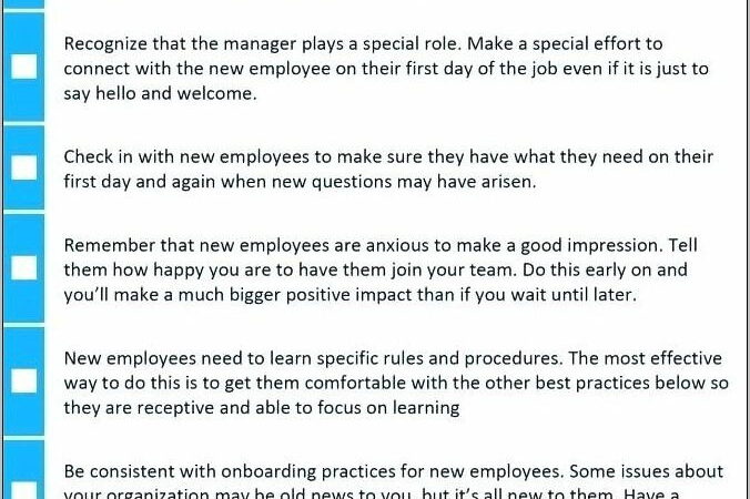 Onboarding Checklist For New Employees Template