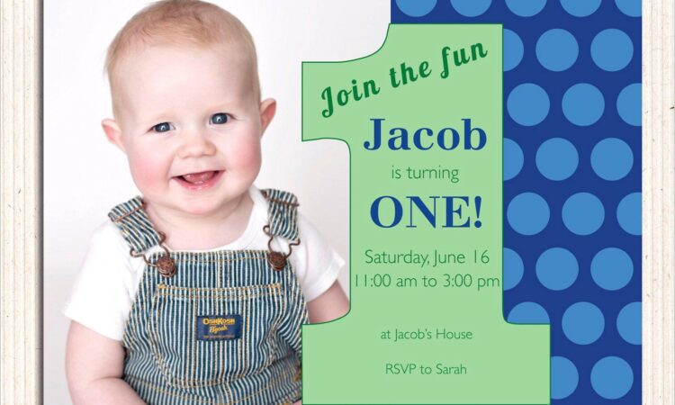 One Year Birthday Invitation Wording