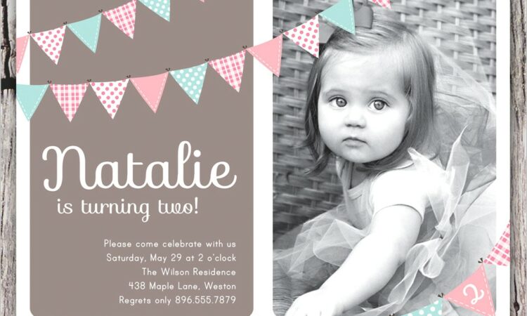 One Year Birthday Invitations Wording