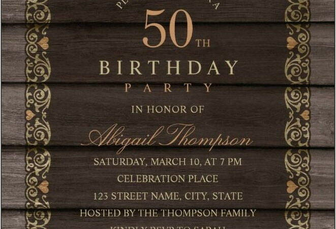 Online 50th Birthday Invitation Templates