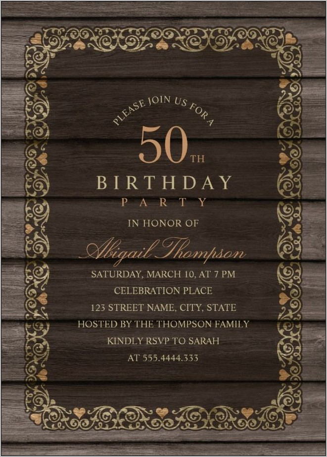 Online 50th Birthday Invitation Templates