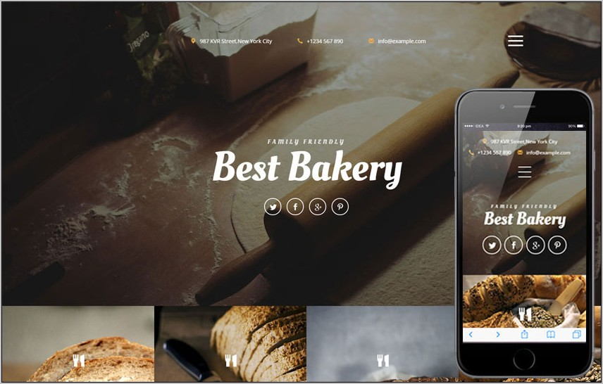 Online Cake Shop Template Free Download