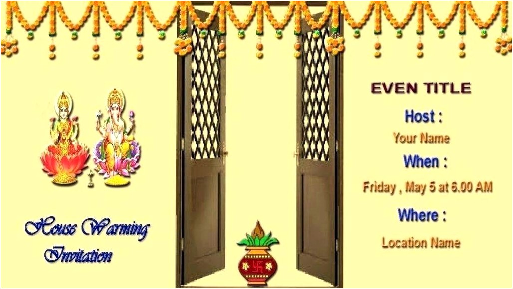 Online House Warming Invitation Card Making