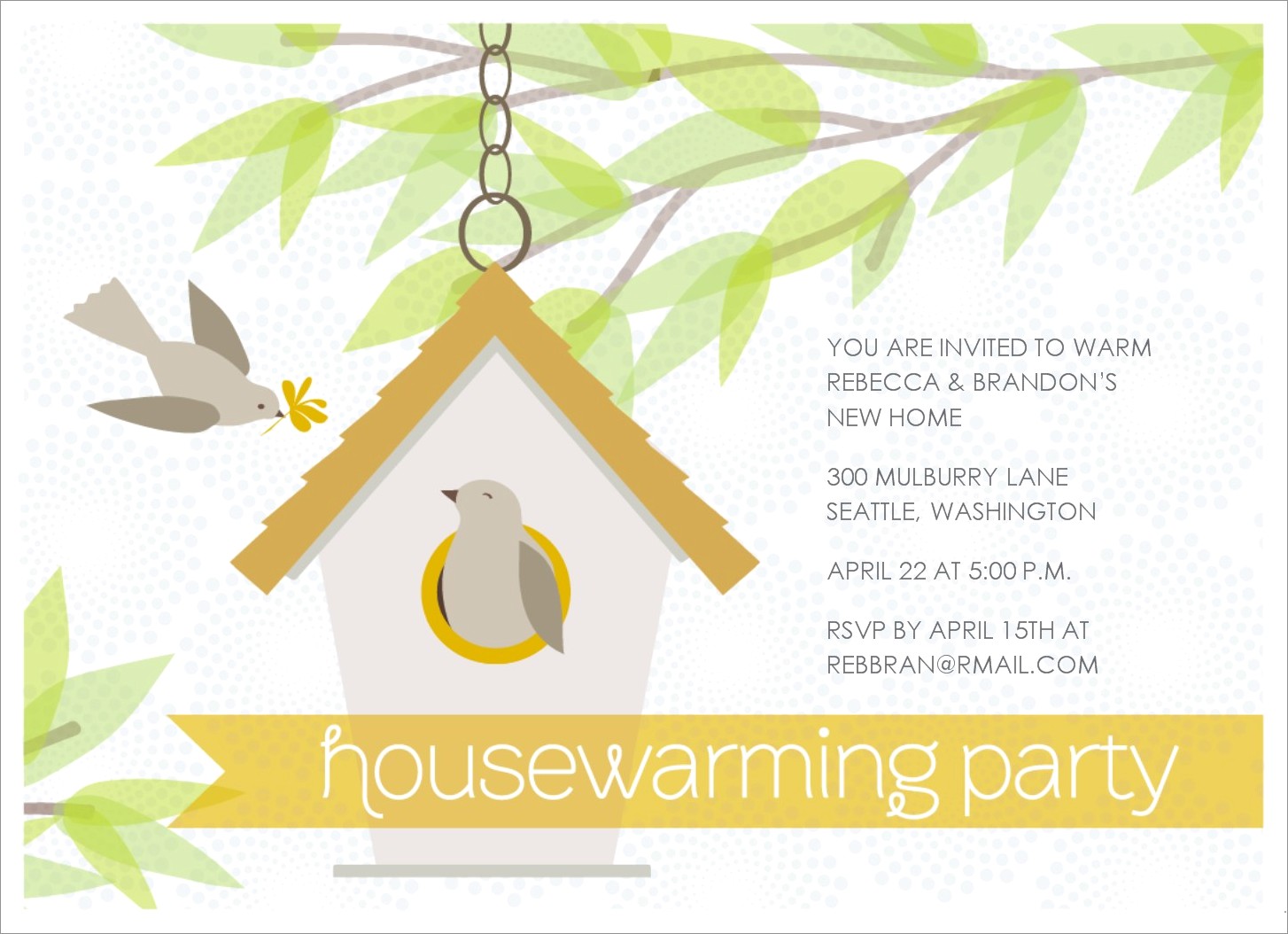 Online House Warming Invitation Design