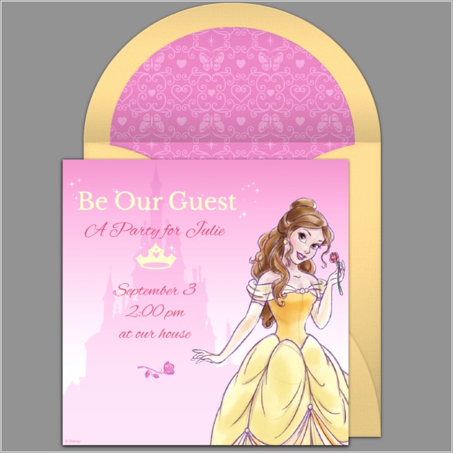 Online Princess Birthday Invitations