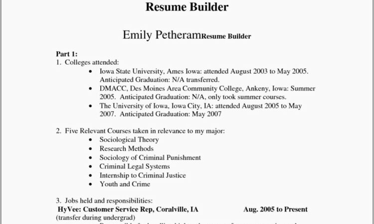 Online Resume Builder For High School Students