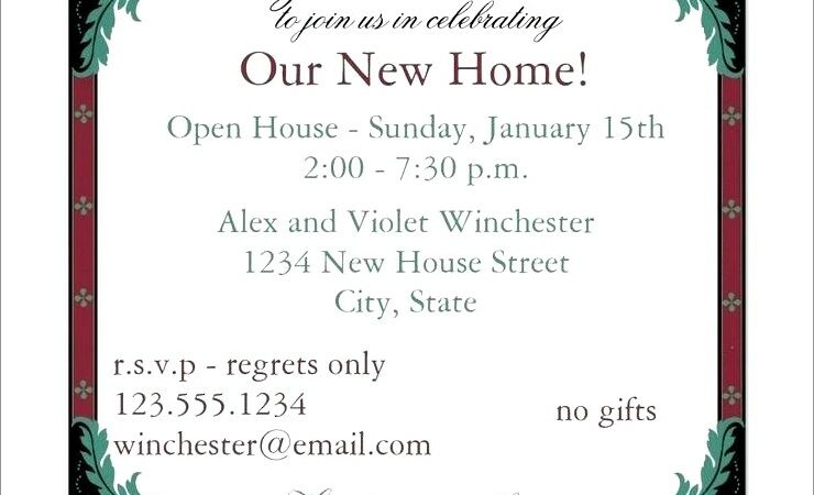 Open House Invitation Card Template