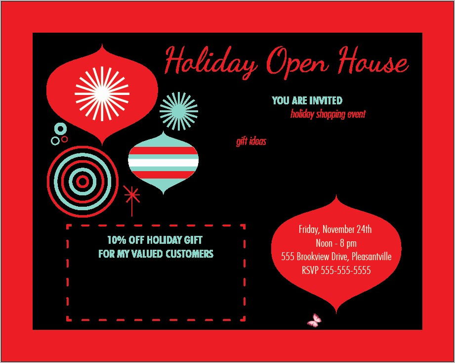 Open House Invitation Template Free