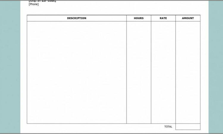 Open Office Contractor Invoice Template