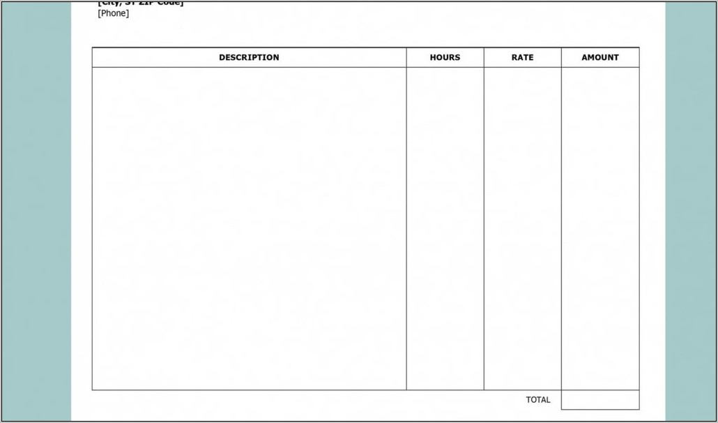 Open Office Contractor Invoice Template