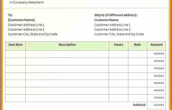 Open Office Invoice Templates Free Download