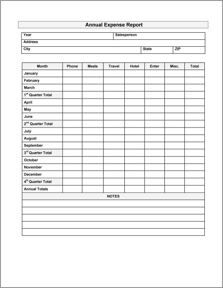 Oracle Expense Report Spreadsheet Template