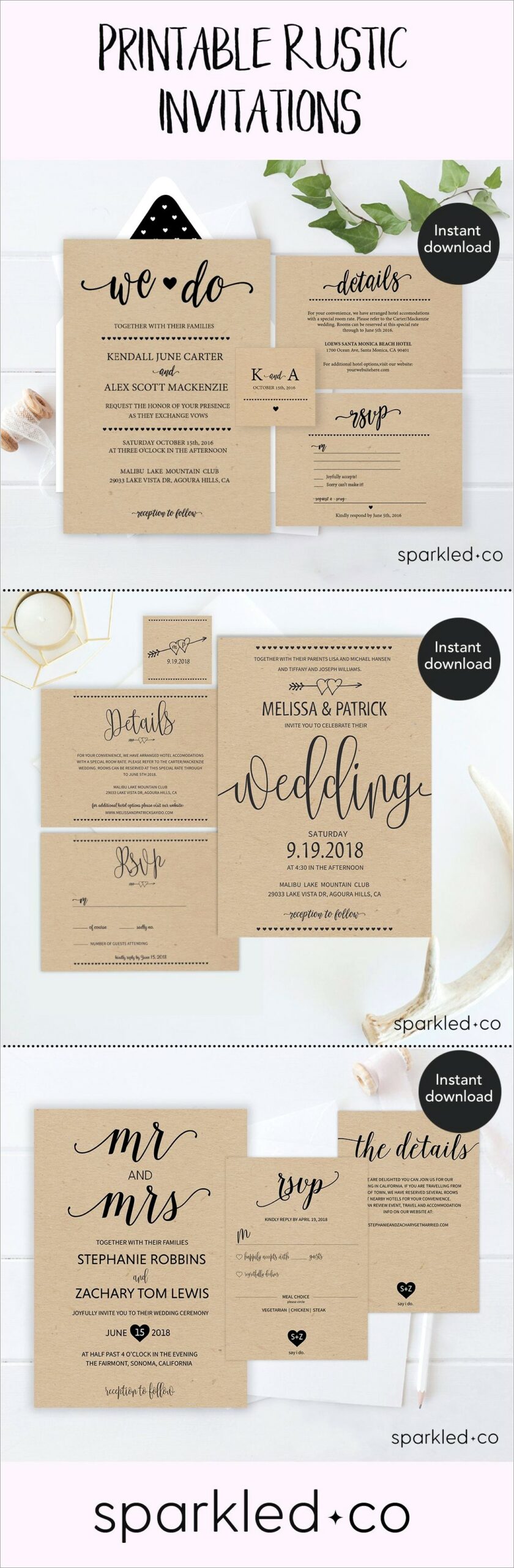 Order Rustic Wedding Invitations Online