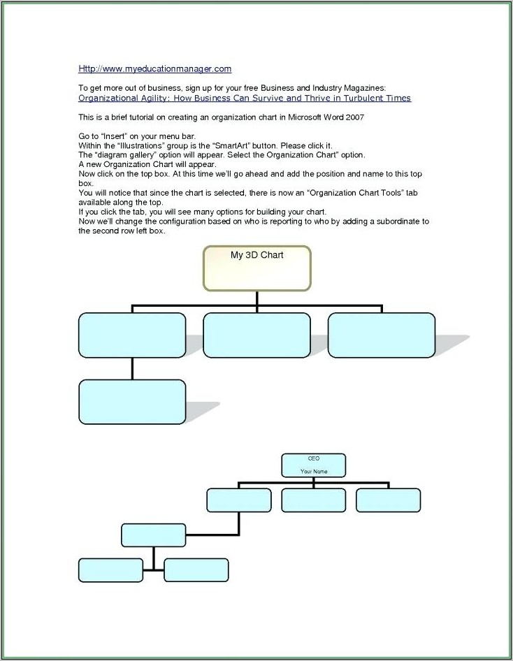Organisation Chart Template Free Download