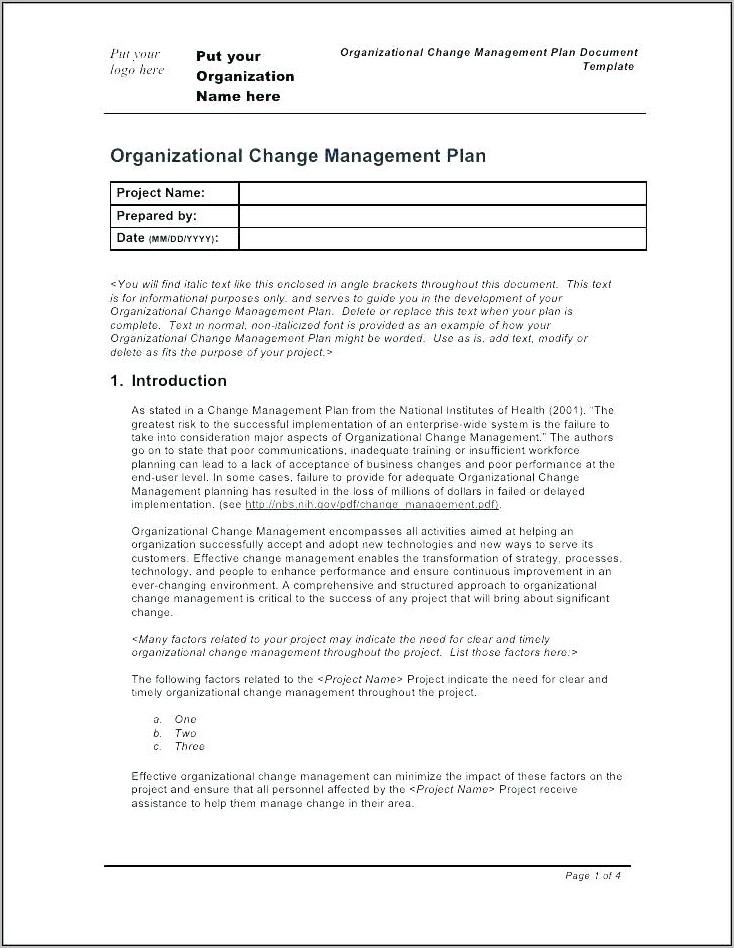 Organization Change Announcement Template