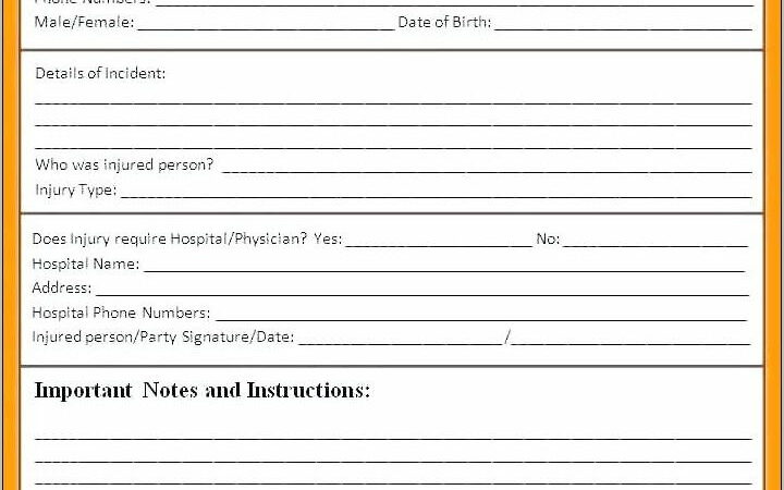 Osha Incident Investigation Form Template