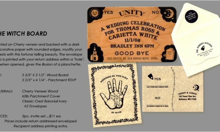 Ouija Board Wedding Invitations