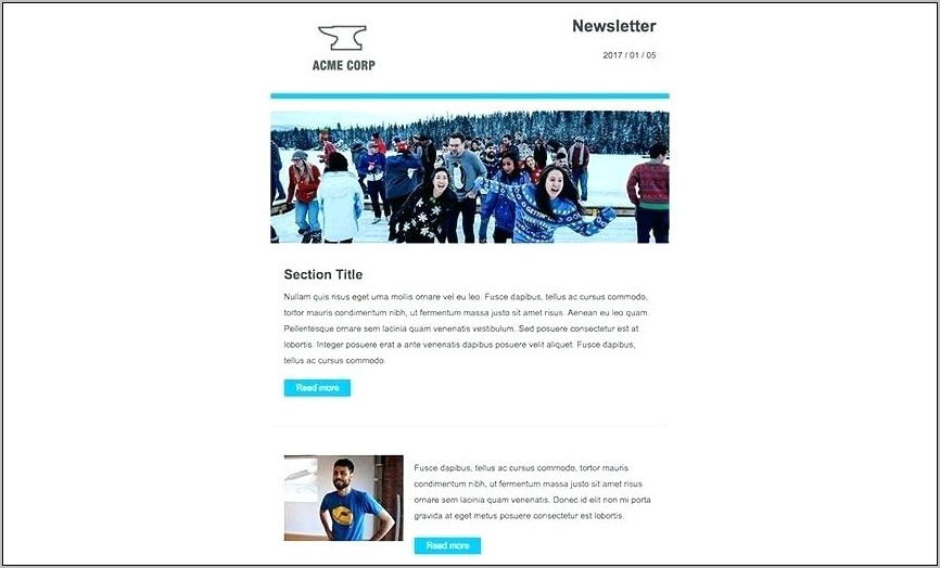 Outlook 365 Email Newsletter Template