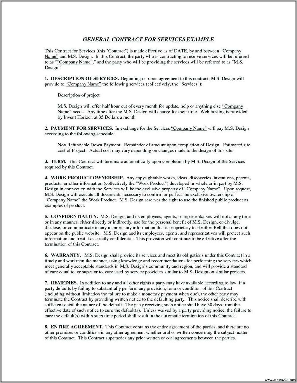 Outsourcing Contract Template Pdf