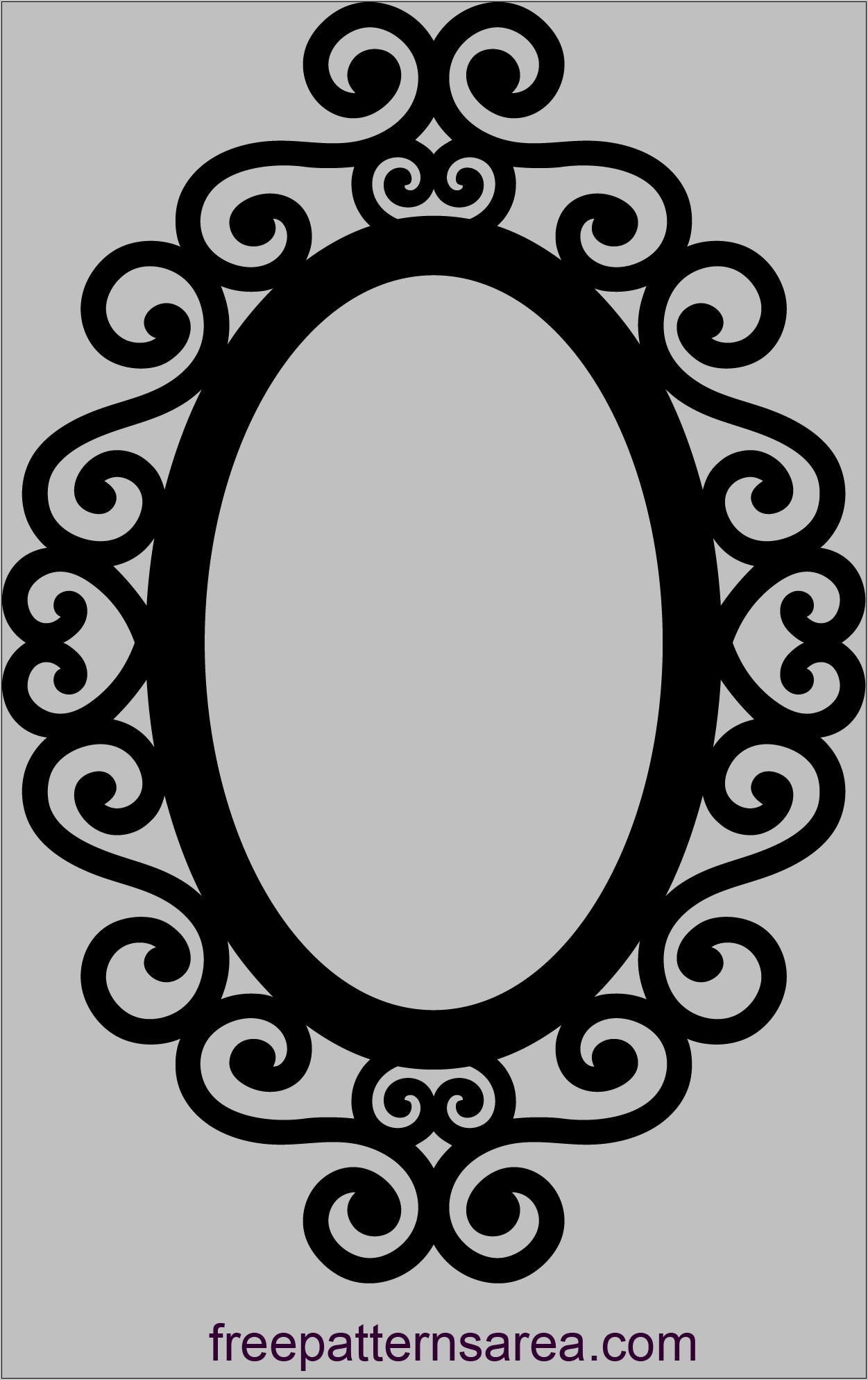 Oval Photo Frame Template