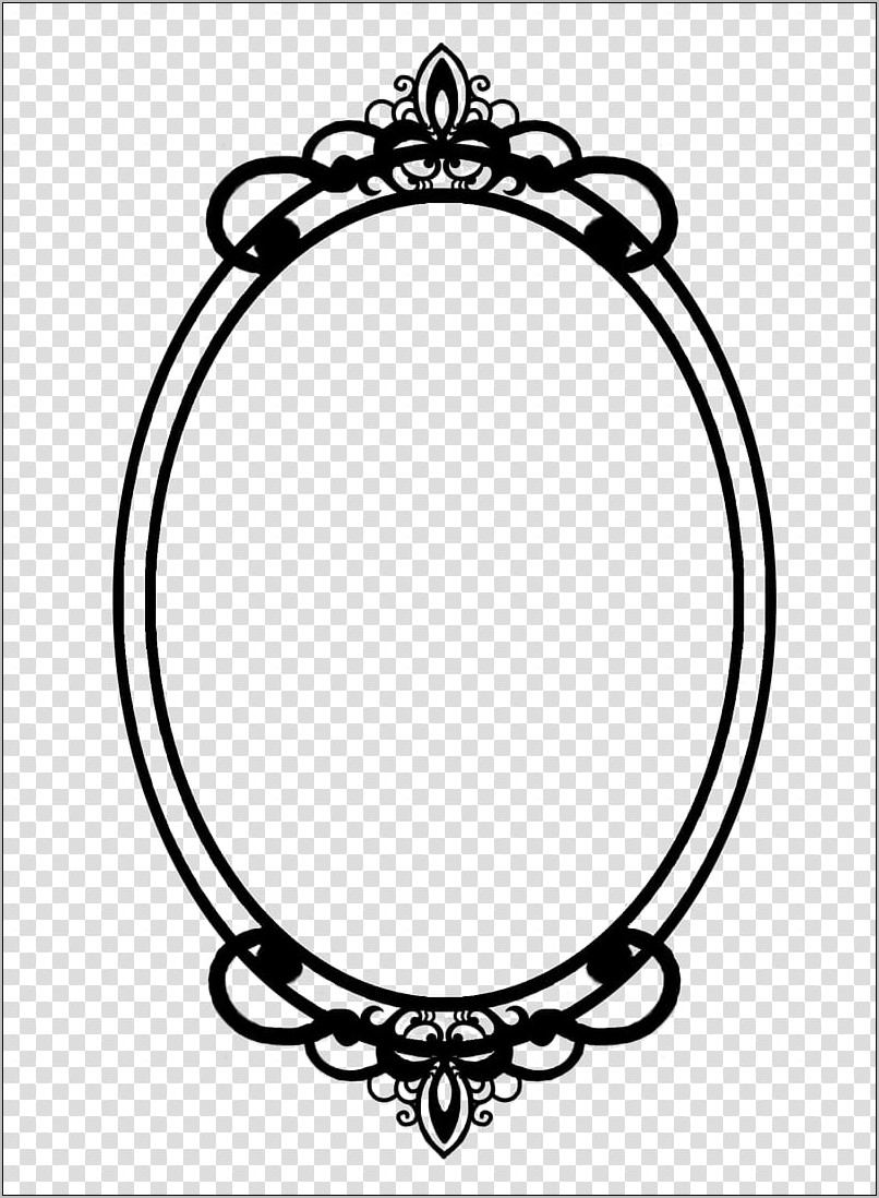 Oval Picture Frame Template Word