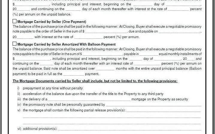 Owner Finance Agreement Form