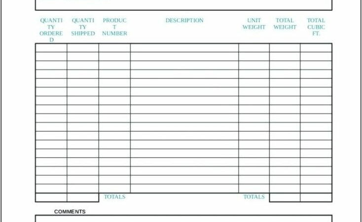 Packing Slip Format Free Download