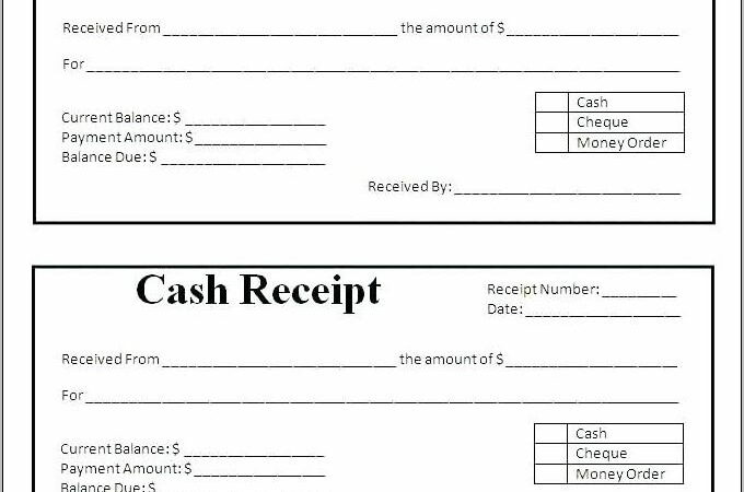 Paid Receipt Template Word