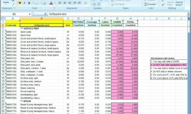 Painting Estimate Template Download