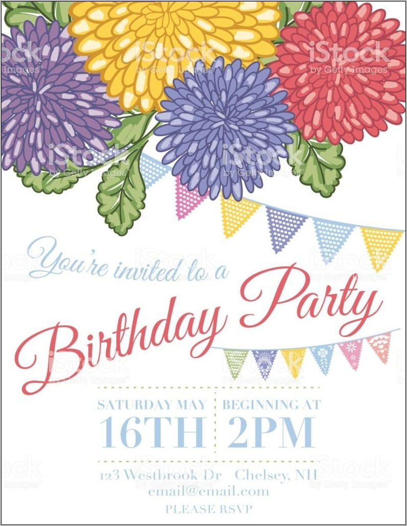 Papel Picado Birthday Invitation Template