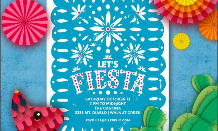 Papel Picado Invitation Template