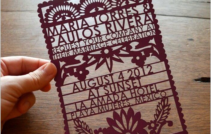 Papel Picado Invitations Cricut