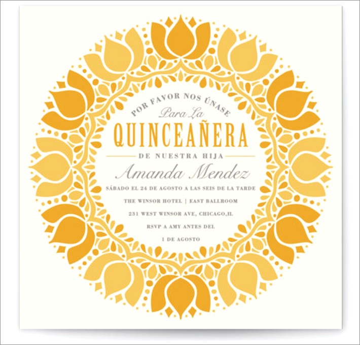 Papel Picado Quinceanera Invitations