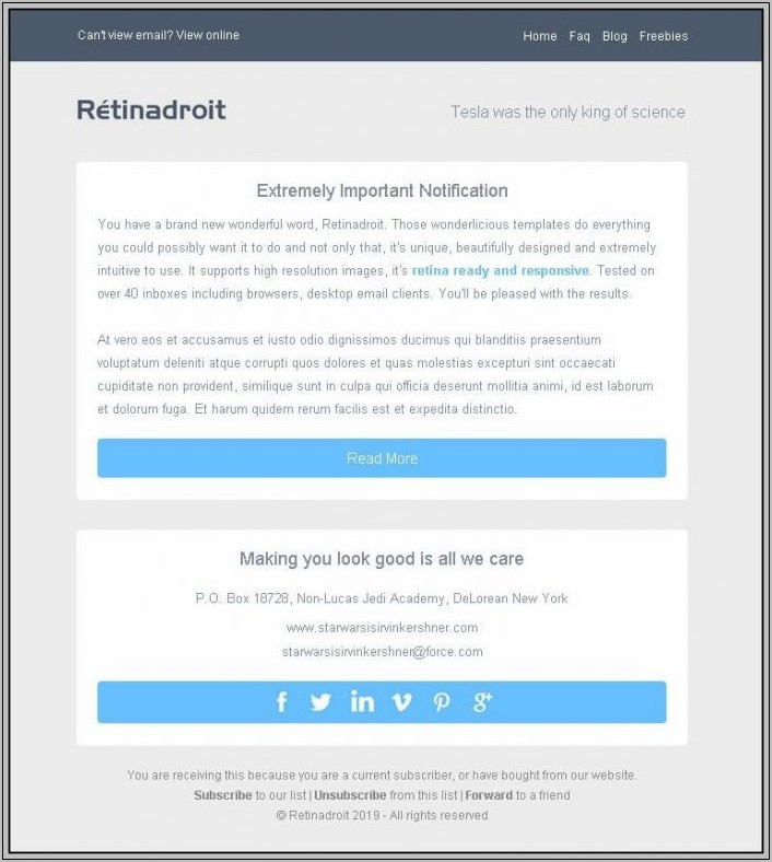 Pardot Email Template Examples