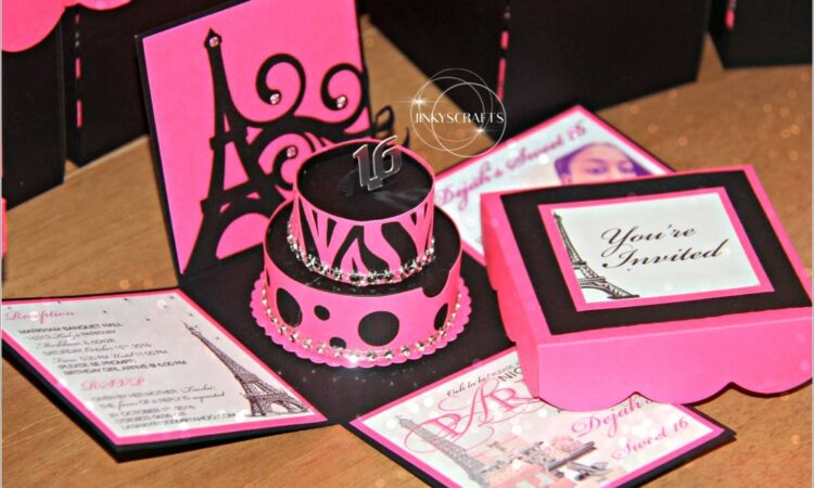 Paris Sweet Sixteen Invitations