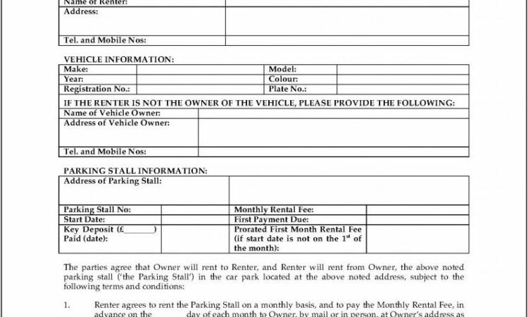 Parking Space Lease Agreement Template Philippines