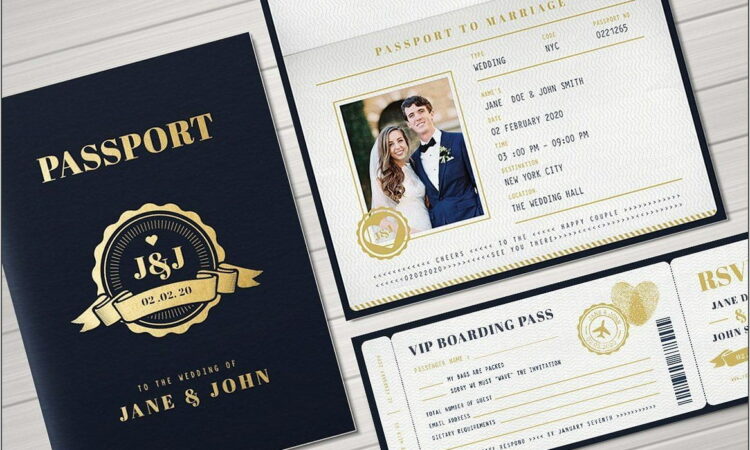 Passport Wedding Invitation Design