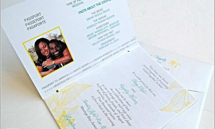 Passport Wedding Invitation Format