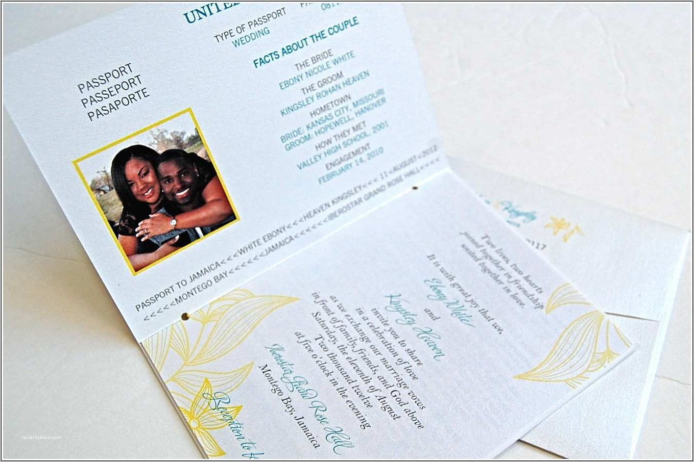 Passport Wedding Invitation Format