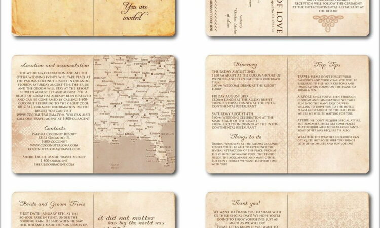 Passport Wedding Invitations Template